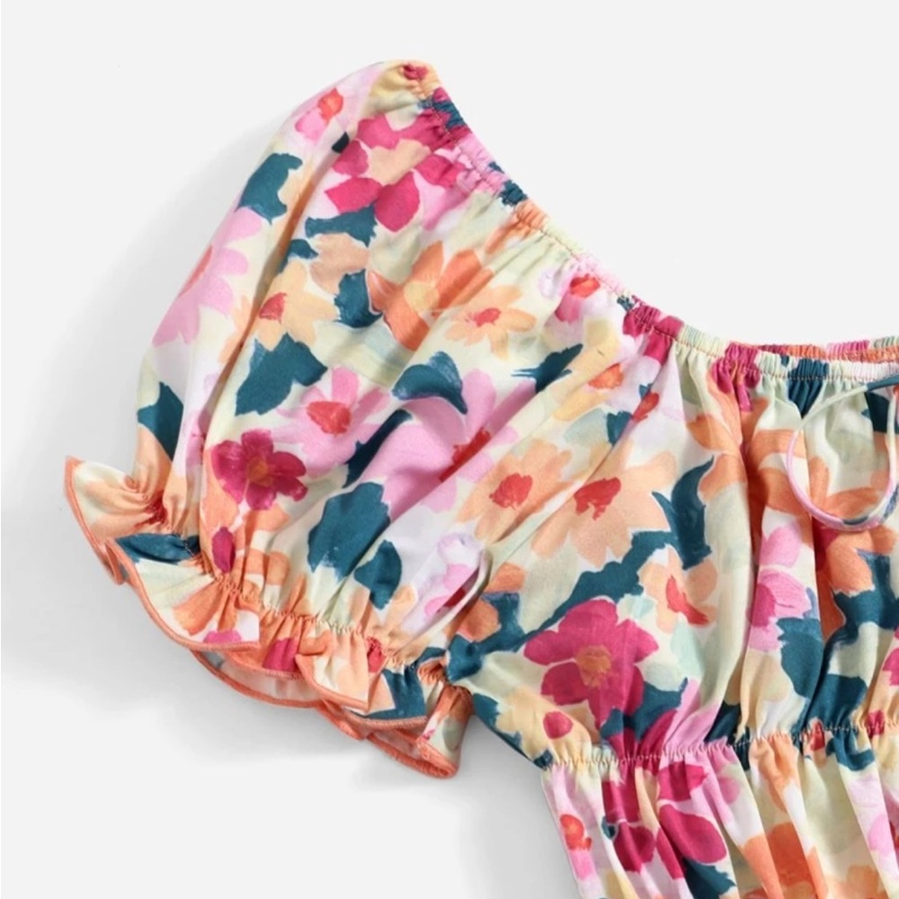 Floral Multicolor Women's Top - Picture 3 of 6
